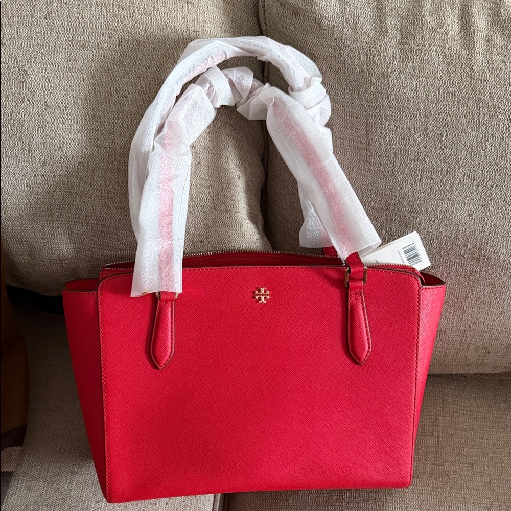 Tory Burch Vibrant Red Tote Bag